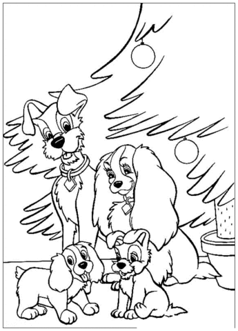 Lady And The Tramp  Coloring Page